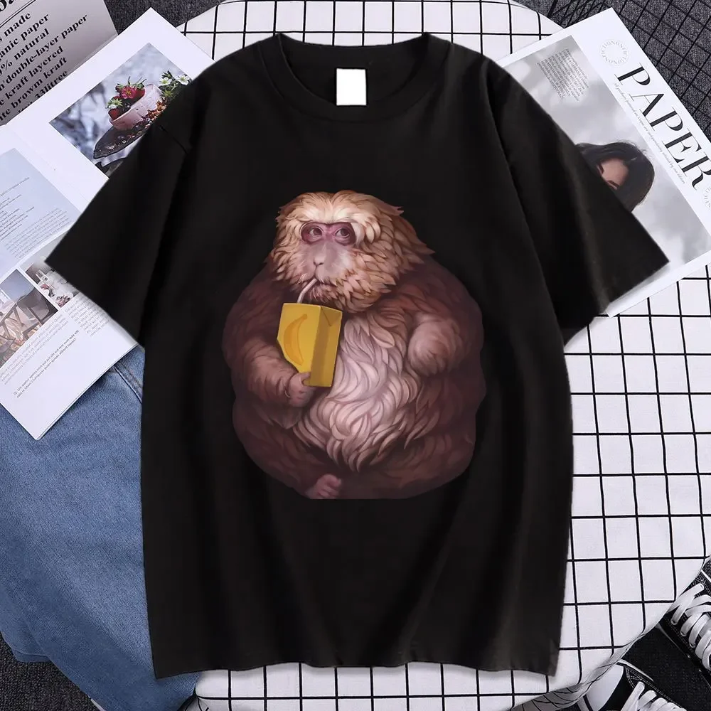 Funny Zoon XingXing Monkey Graphic Print T Shirt Summer Cotton Short Sleeve T Shirts Men's O-Neck Clothes Cool T-shirt Oversized