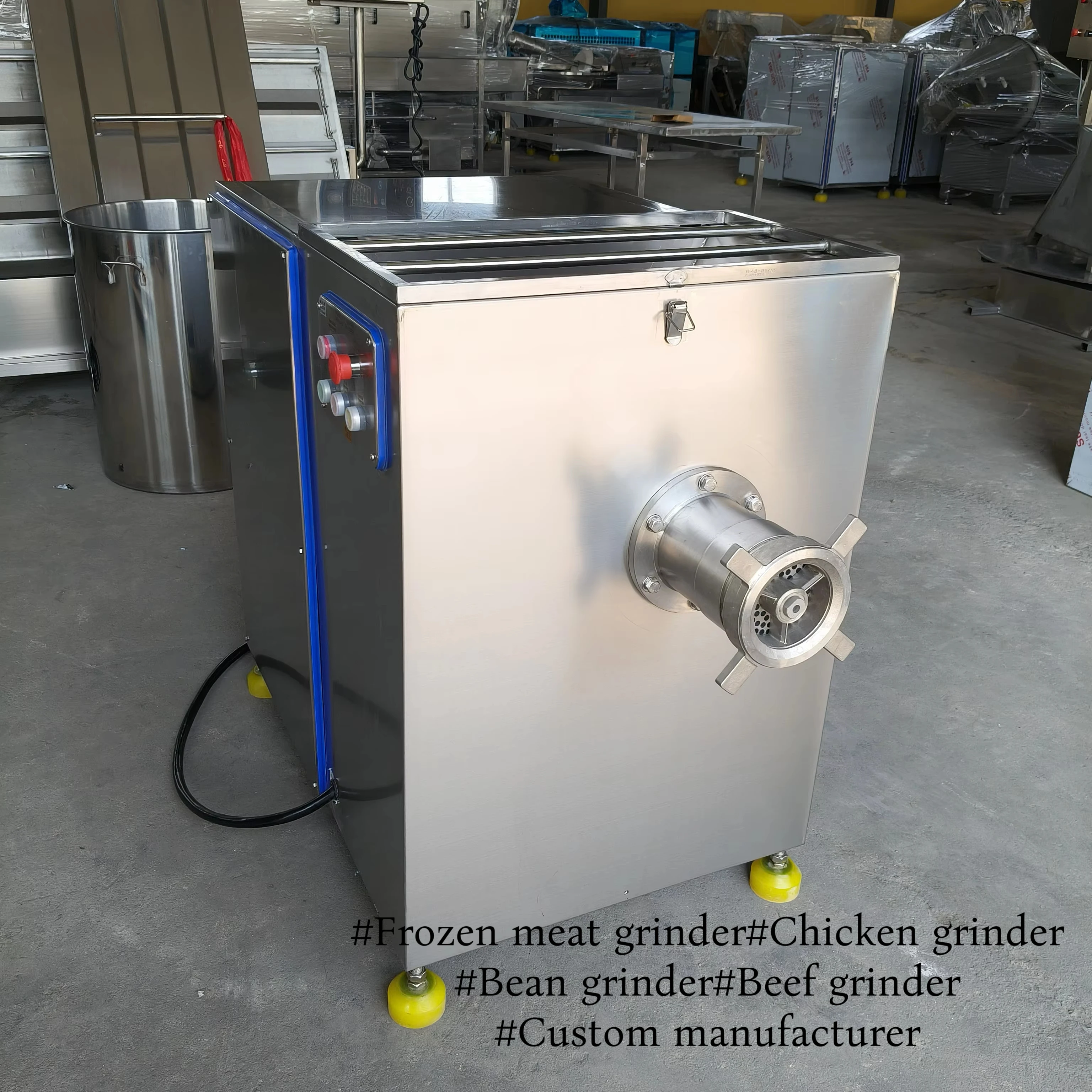 New Industrial Commercial Electric Automatic High Capacity Stainless Steel Frozen Meat Mincer Grinder Machine