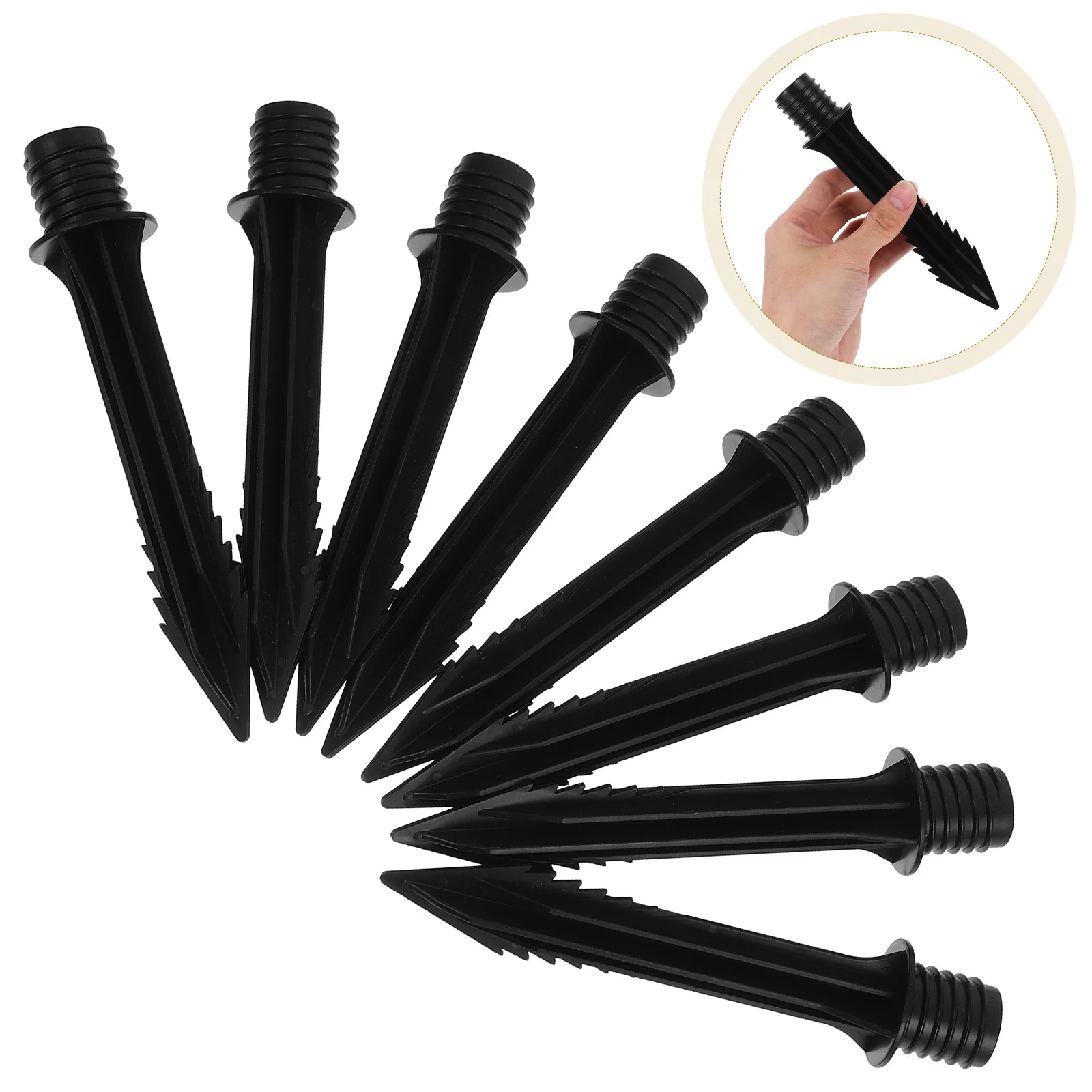 

8Pcs Solar Light Stakes Replacement Plastic Ground Spikes for Pathway Garden Yard Outdoor Lighting Installation