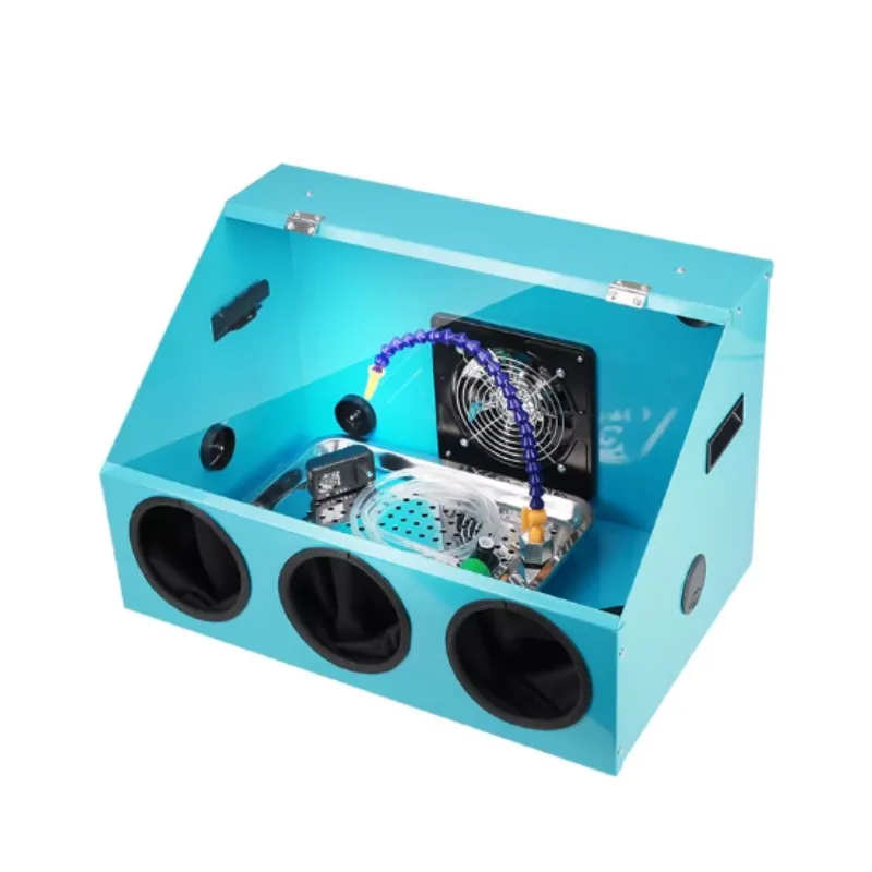 LED Light Dust Proof Cover Metal Integrated Lapping Protector Sandblasting Dust Proof Case Sandblasting Collector Box