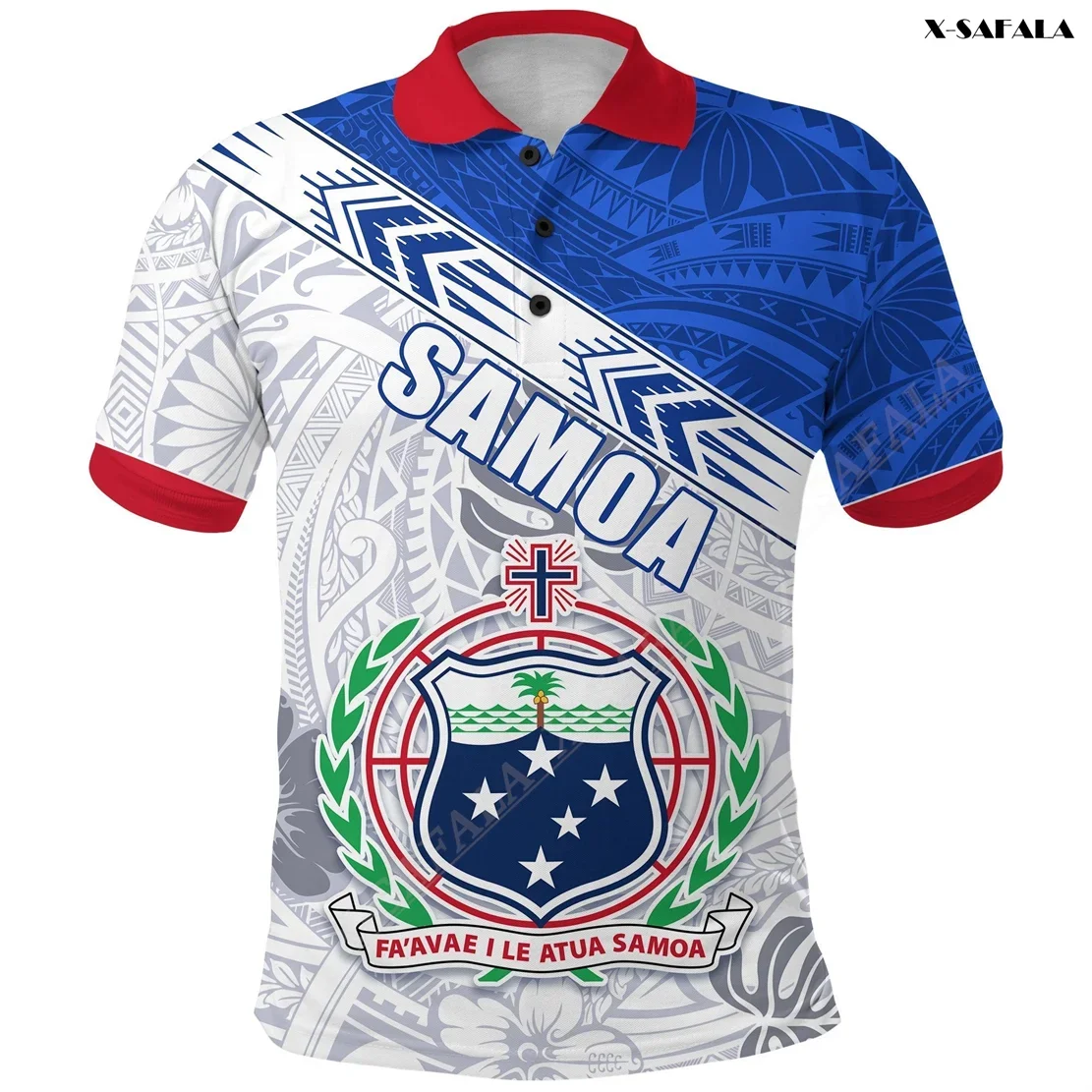 

Samoa Rugby Polynesia Sport Spirit American Simple 3D Printed Polo Shirt Men Thin Collar Short Sleeve StreetWear Casual Top