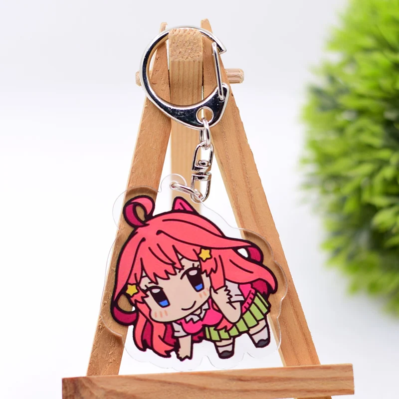 Cute Anime Keychain Arcylic Cartoon Figures Keyrings  Accessories Kids Gift