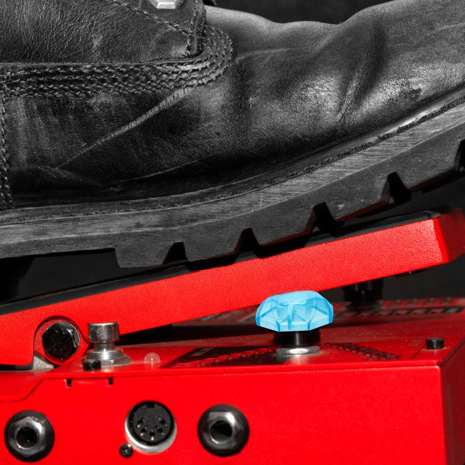 

5pcs Fluorescent Effect Pedal Foot Cap for 10mm Color Pins Durable Plastic Footswitch Toppers LED Visibility Guitar Accessories