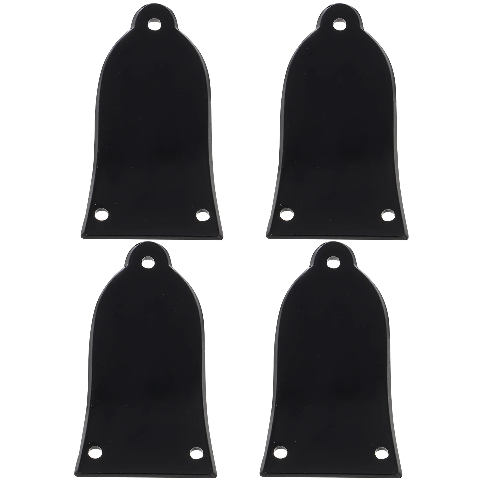 

4pcs Black Plastic Truss Rod Cover Electric Accessories Bell Shape Replacement Parts Easy Install 3 Holes Guitar Parts
