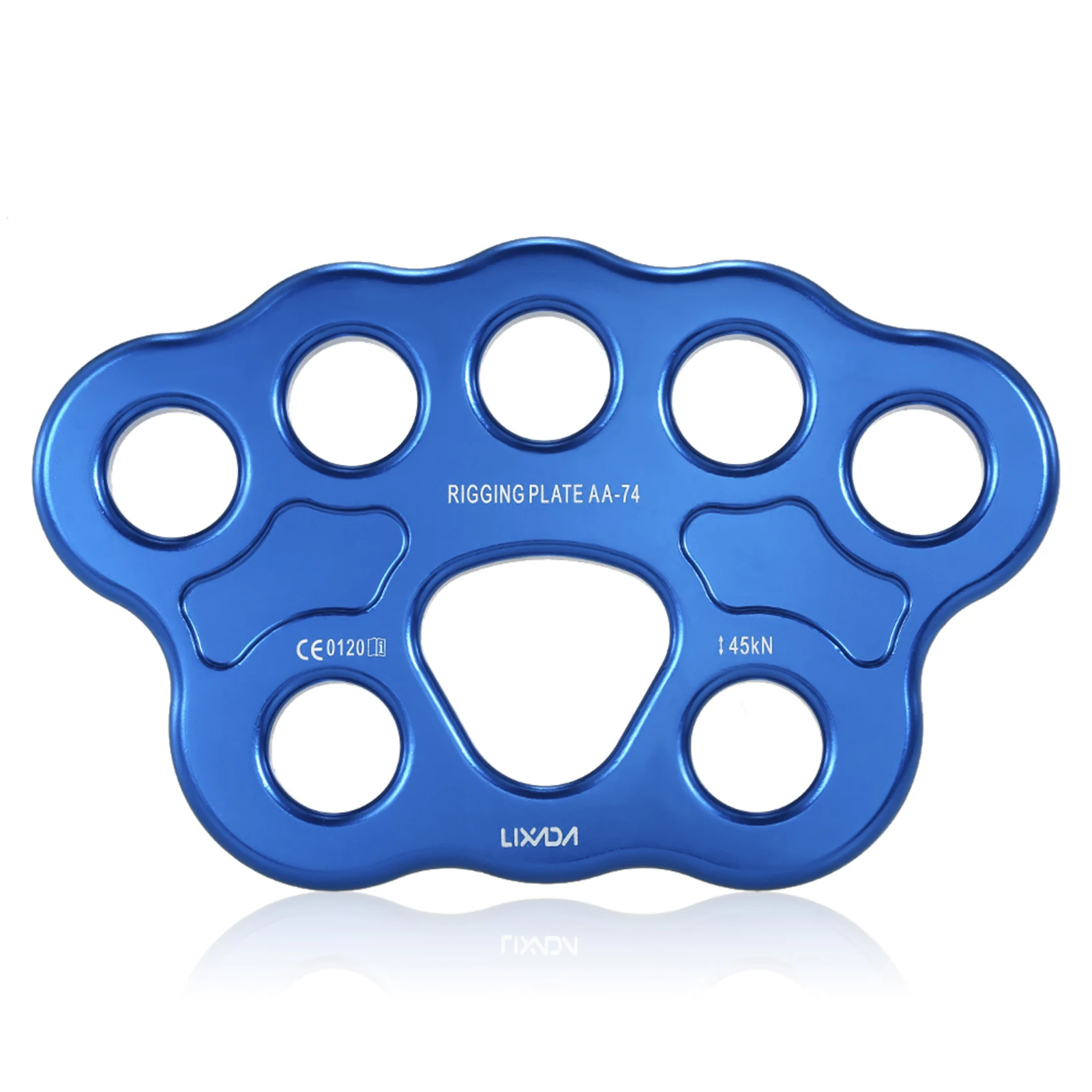 Lixada Outdoor 8 Holes Paw Rigging Plate 45KN Rescue Climbing Mountaineering Equipment Multi Anchor Point Connector Gear