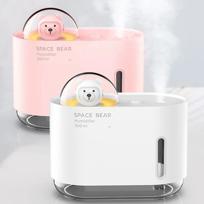 300ML Humidifier Diffuser USB Mini Diffuser With LED Night Light Air Humidifier For Bedroom Home Desktop Office