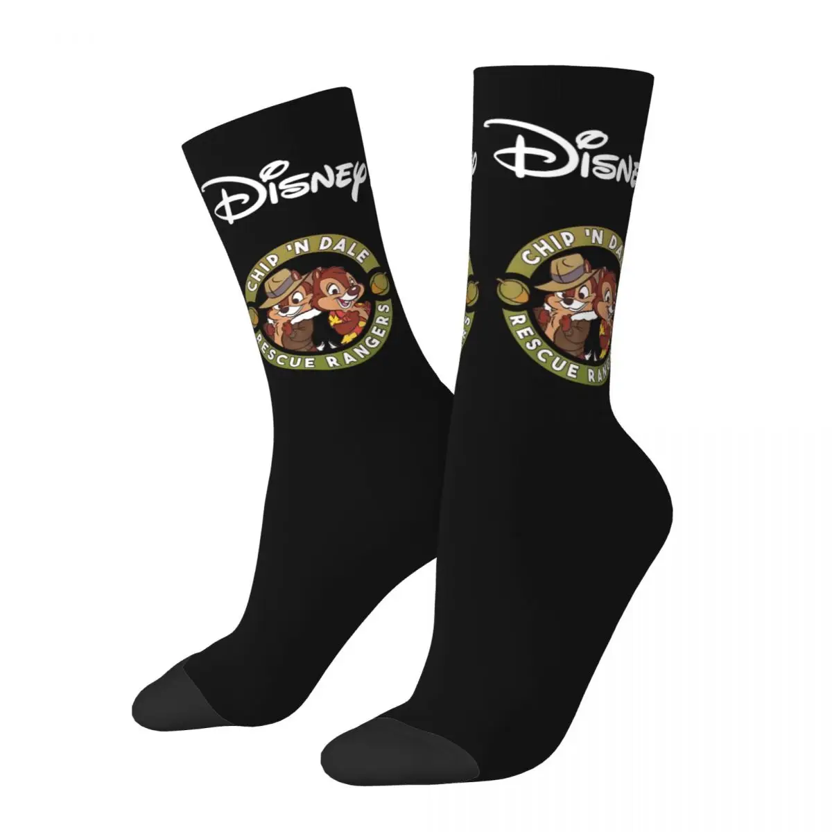 Happy Funny Funny Men's Socks Vintage Harajuku Disney Rescue Rangers Hip Hop Novelty Casual Crew Crazy Sock Gift Printed