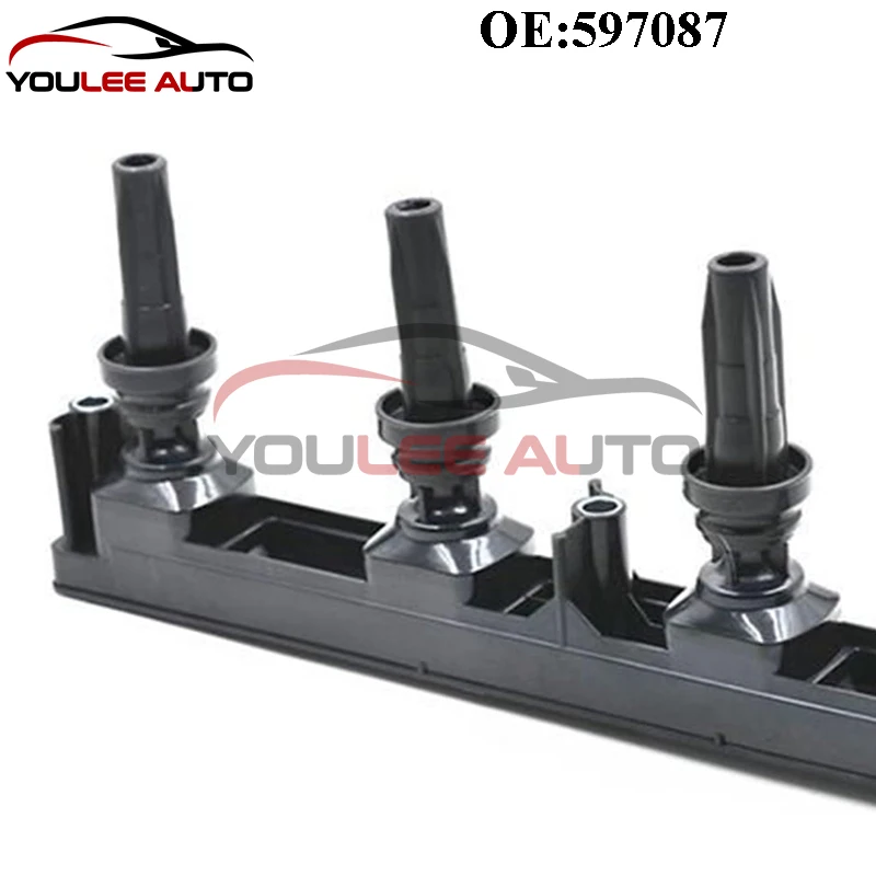 New 597087 9656695780 5970A6 Engine Ignition Coil For CITROEN C4 C5 C8 PEUGEOT JUMPY EXPERT Van 307 407 408 807 Auto Parts