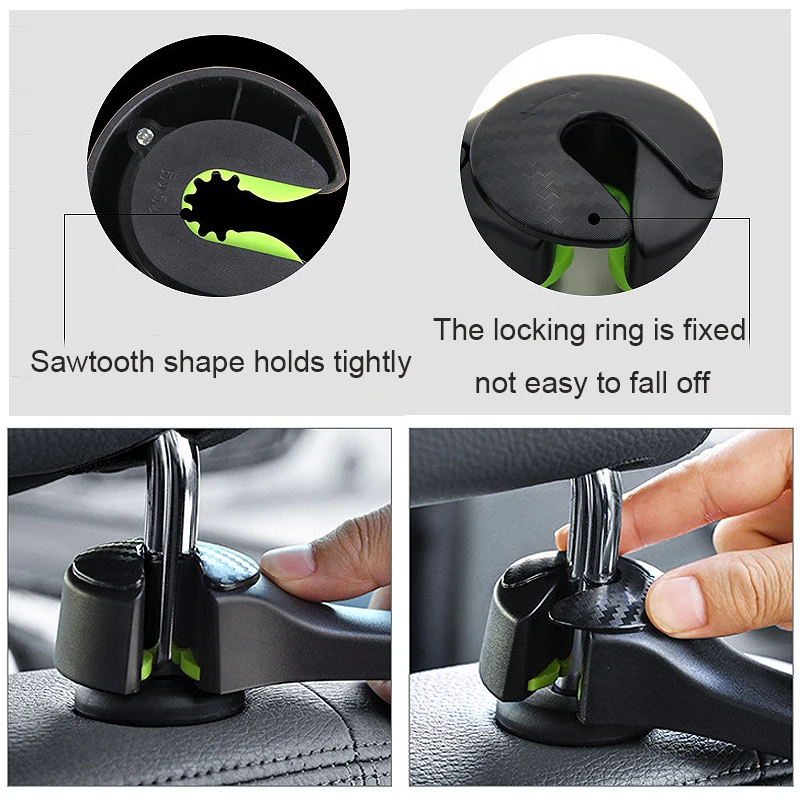 Car Seat Back Hook Headrest Hidden Mount Auto Vehicle Back Seat Organizer Car Accessories Hanging Hooks Storage Hanger Universal