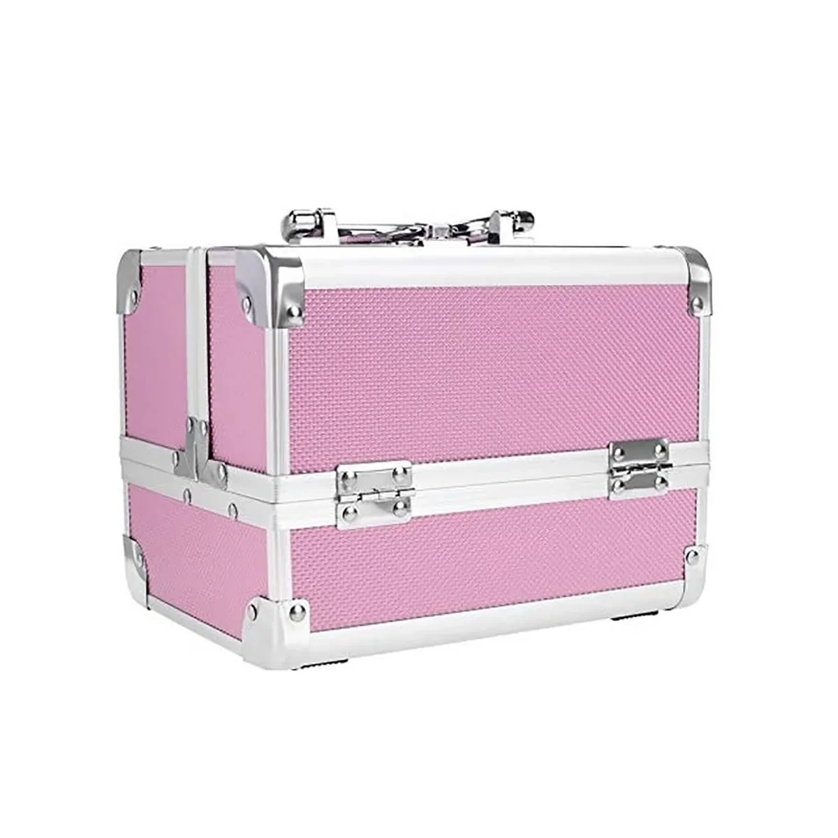 Makeup Case Handheld Aluminum Alloy Storage Box Large Capacity With Mirror Professional Makeup Artist Portable Makeup Toolbox