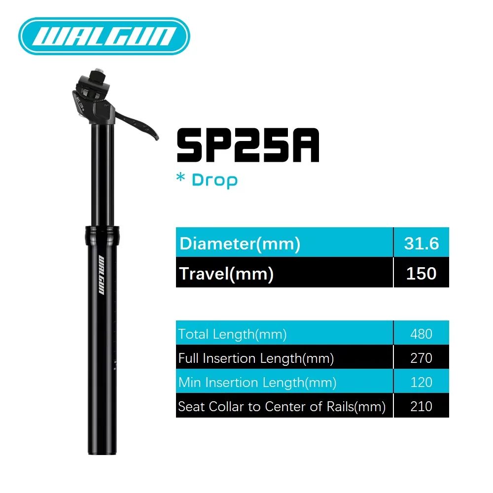 SP25A Pro Handmatige Controle 27.2 30.9 31.6 Fiets Dropper Zadelpen met Vering MTB Road Fiets Zadelpen Reizen 100 125 150 170