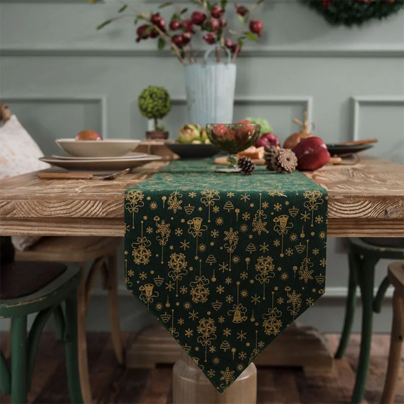 American Christmas table runner,cotton linen,New Year table mat,tablecloth,European-style table mat,vintage tablecloth fabric