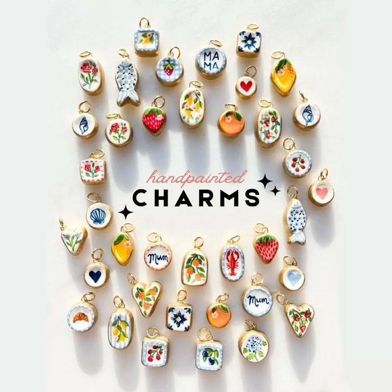 

DIY Fruit Food Love Pendant, Copper, Gold-plated, Color-preserving Dopamine Pendant Necklace.