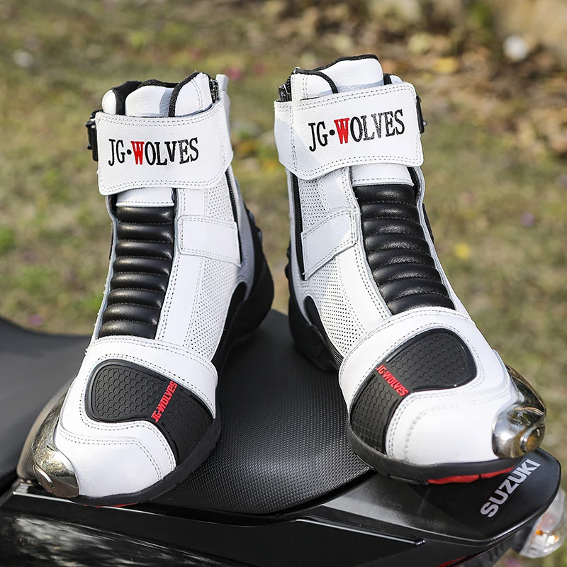 

Мужские и женские кожаные мотоциклетные ботинки, износостойкие защитные ботинки с защитой от падения, профессиональные ботинки с низким верхом для езды по бездорожью