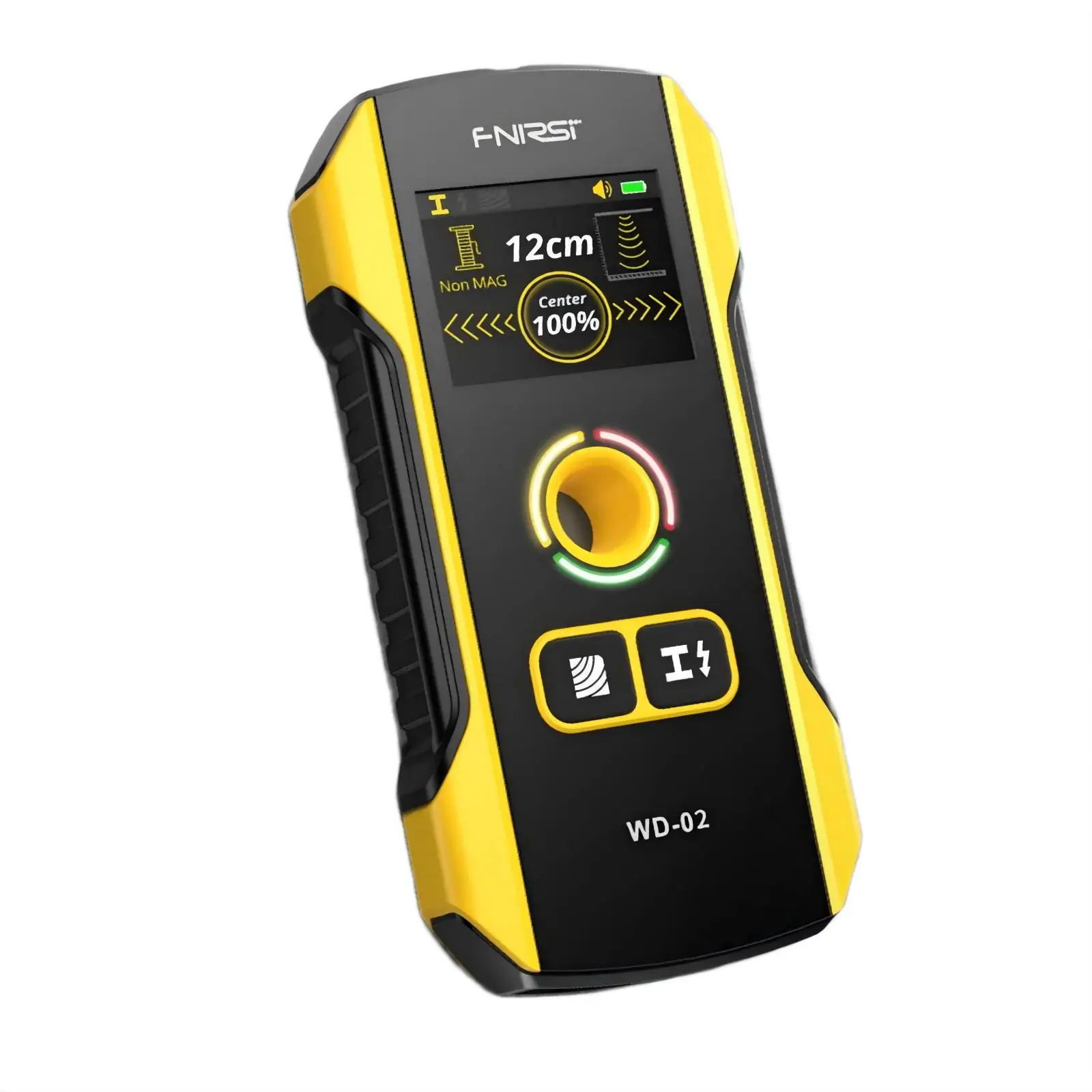 Upgraded FNIRSI WD-02 Wall Detector Scanner Stud Finder Wood Metal AC Wire Depth Indicator Tool for Accurate Safe Drilling Work