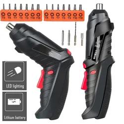 Electric Screwdriver Tool 3.6V Household Electric Screwdriver with LED Light Cordless Lithium Battery Utility Drill Hand Drills