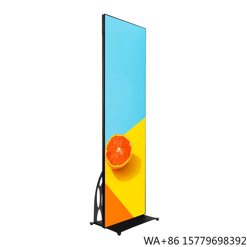 WiFi 4G Control P2.5 Indoor Floor Standing LED Mirror Screen Digital Signage Display LED Poster