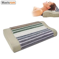 Far Infrared Photon Jade Pillow Tourmaline Negative Ion Therapy Ultra-long PEMF Natural Crystal for Insomnia Neck Head No Heated