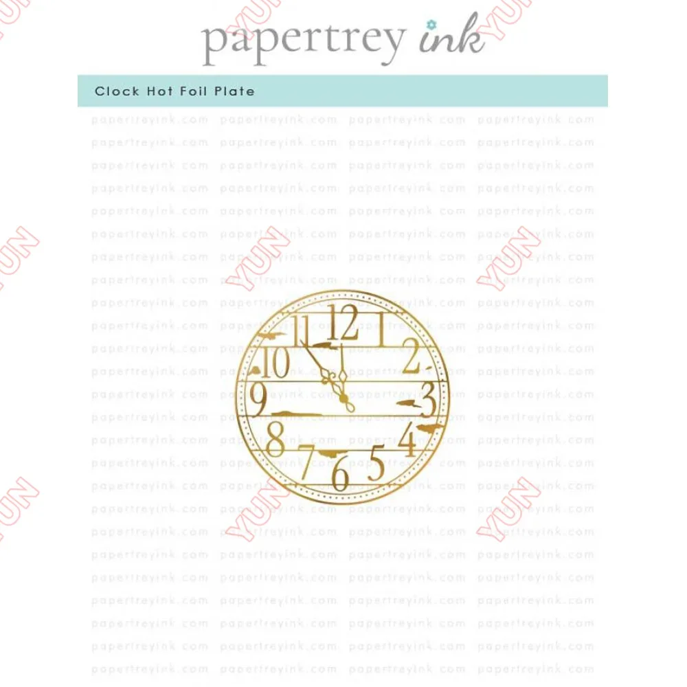 

Clock Hot Foil Plate Metal Cutting Dies Birthday Gifts for Kids New Year Home Molds Greeting Card Handmade Embossing Template
