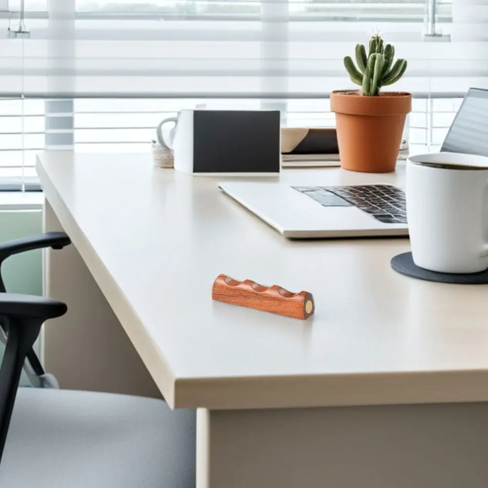 

2 Pcs Brush Holder Paint Calligraphy Desk Stand Chinese Pen Artist Stands Brown