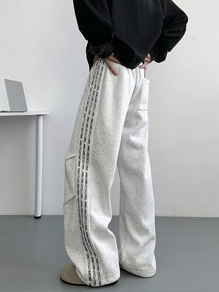 

American Camouflage Thiened Fce Men's Winter Straight Leg Casual Pants Spor Long Trousers Comfortable Loose Fit