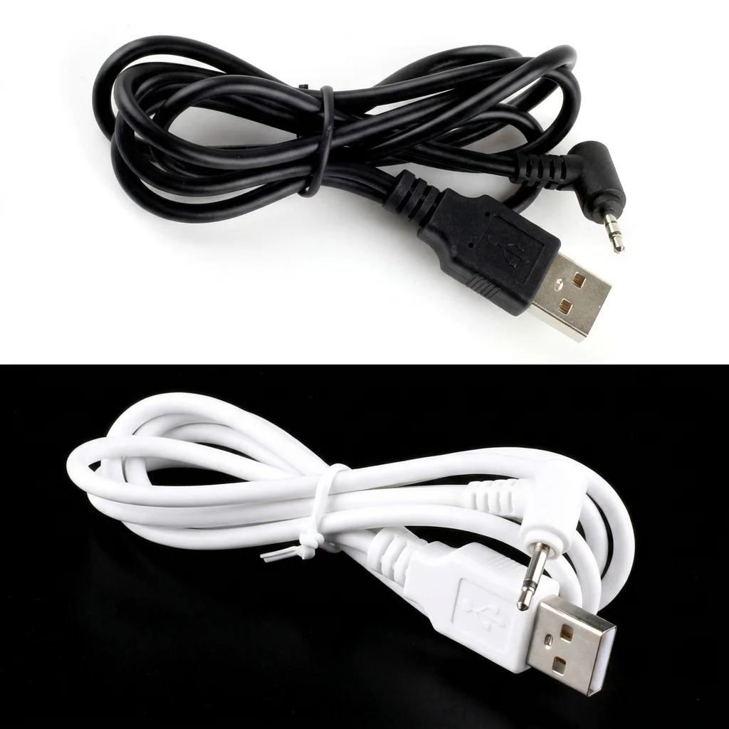 Dc Power Plug Usb Convert To 2.5*0.7mmmm/Dc 2.5x0.7 White Black L Shape Right Angle Jack With Cord Connector Cable