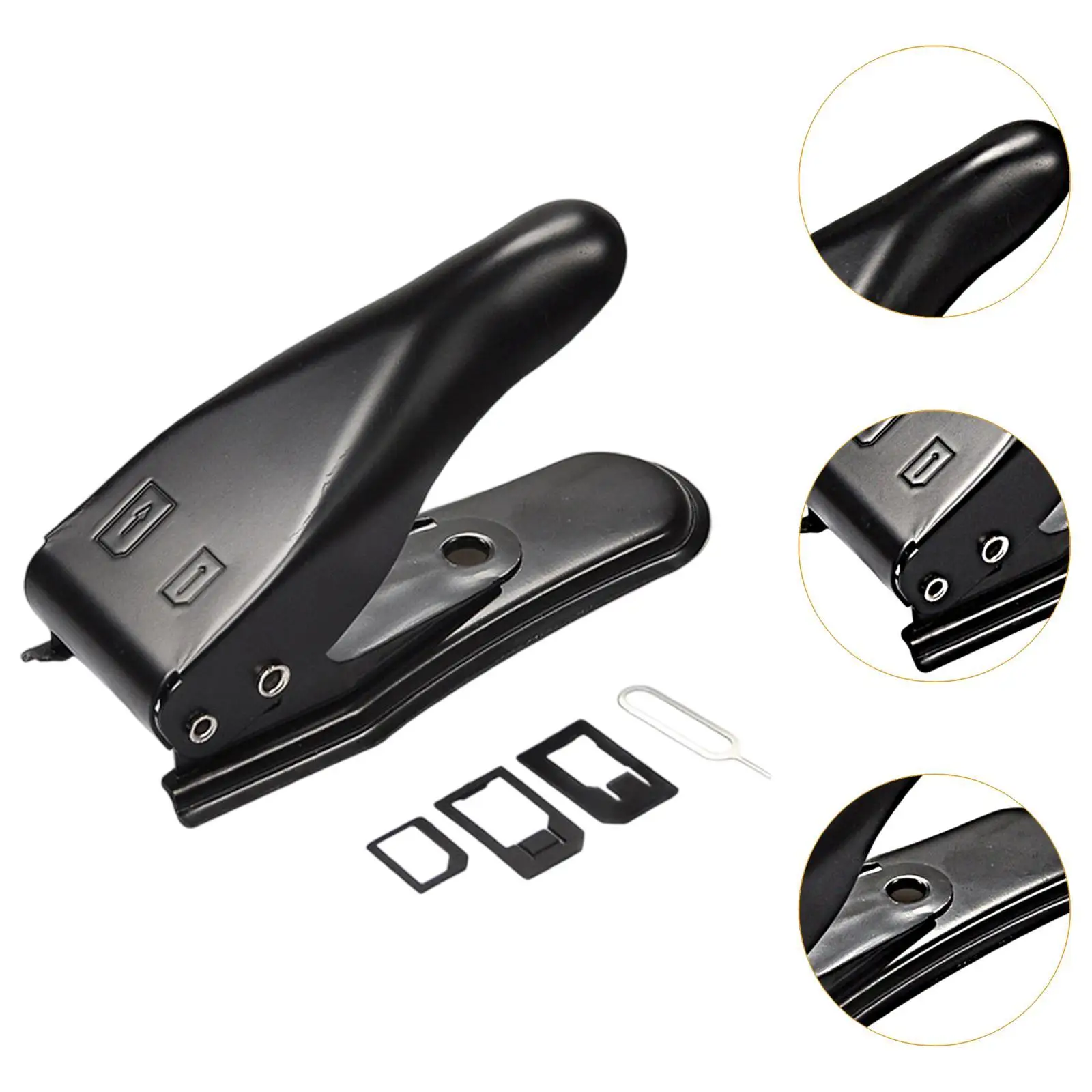 Cortador de cartão Sim Nano e Micro Sim Cutter, conveniente e resistente portátil com adaptadores e pino de ejeção 2 em 1 para smartphone