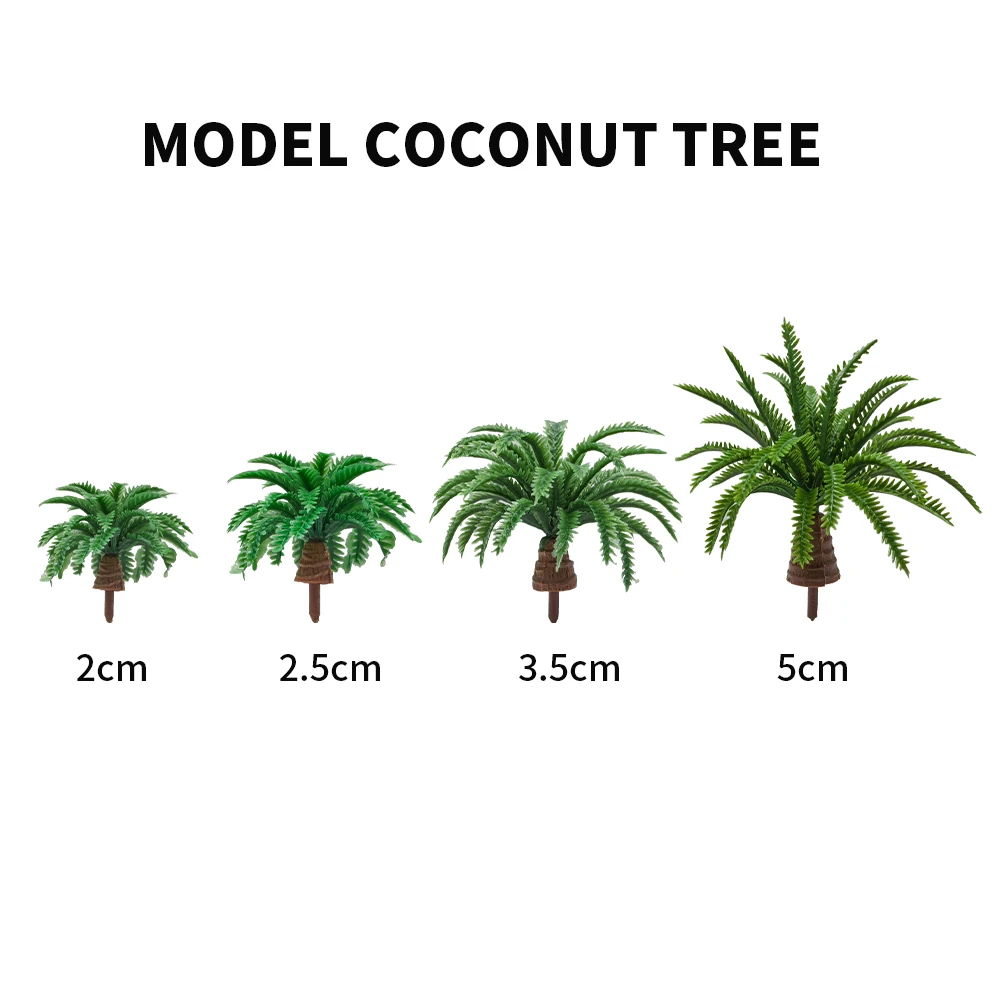 Artificial Trees Simulation Palm Trees Model for Railway Train Layout/Building Kits/Diy Model Making/Landscape/Dioramas 10pcs