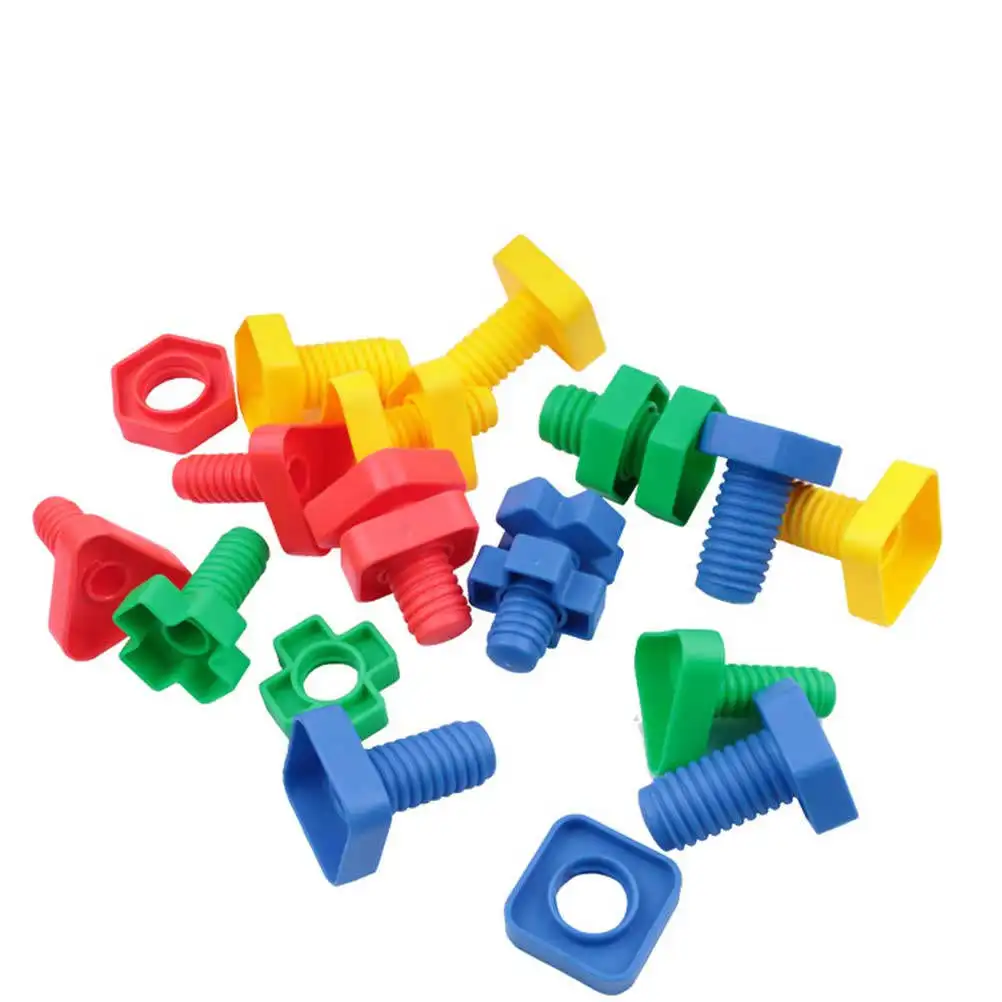 

Screw Match Educational Blocks DIY Puzzle Set Encourages Creativity Early Learning Hand Eye Coordination for Kids
