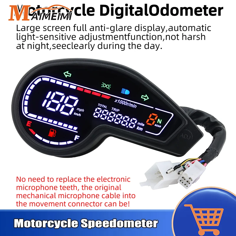 Motorcycle Dashboard for Honda NXR150 NXR125 Bros 2003-2014 CRV Digital LED Odometer Speedometer Tachometer Motor XR150 GY200