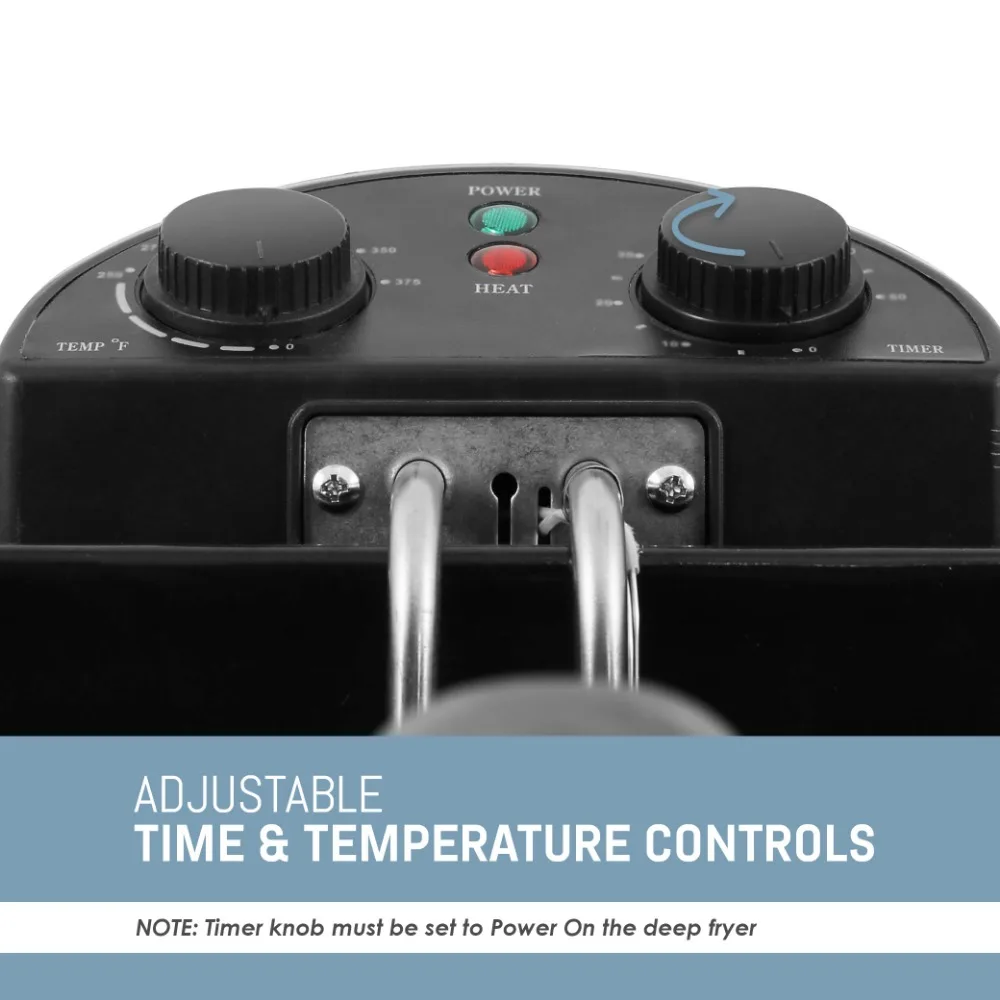 Electric Immersion Deep Fryer with 3-Baskets, Lid with Viewing Window and Odor Free Filter