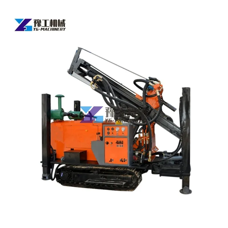 Factory Price Hydraulic 1000 Meter Deep Water Well Drilling Rig Crawler Mounted Dril Rigs Air Borehole Driller Made in China