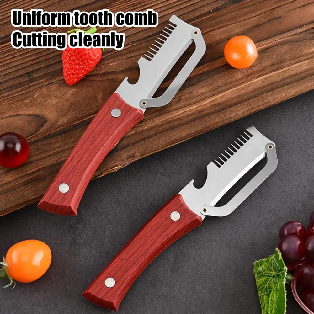

Precise Slicing Peeler Vegetable Peeler with Wooden Handle Stainless Steel Blade Kitchen Tool Built-in Bottle Opener Handheld