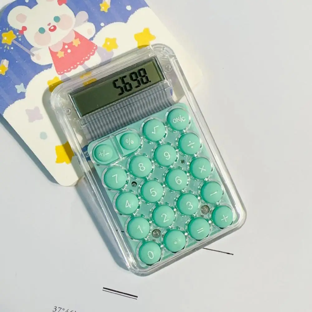 Bateria portátil Powered Mini Calculadora, Ferramenta de cálculo rápido, leve, útil, 8 dígitos, Material escolar