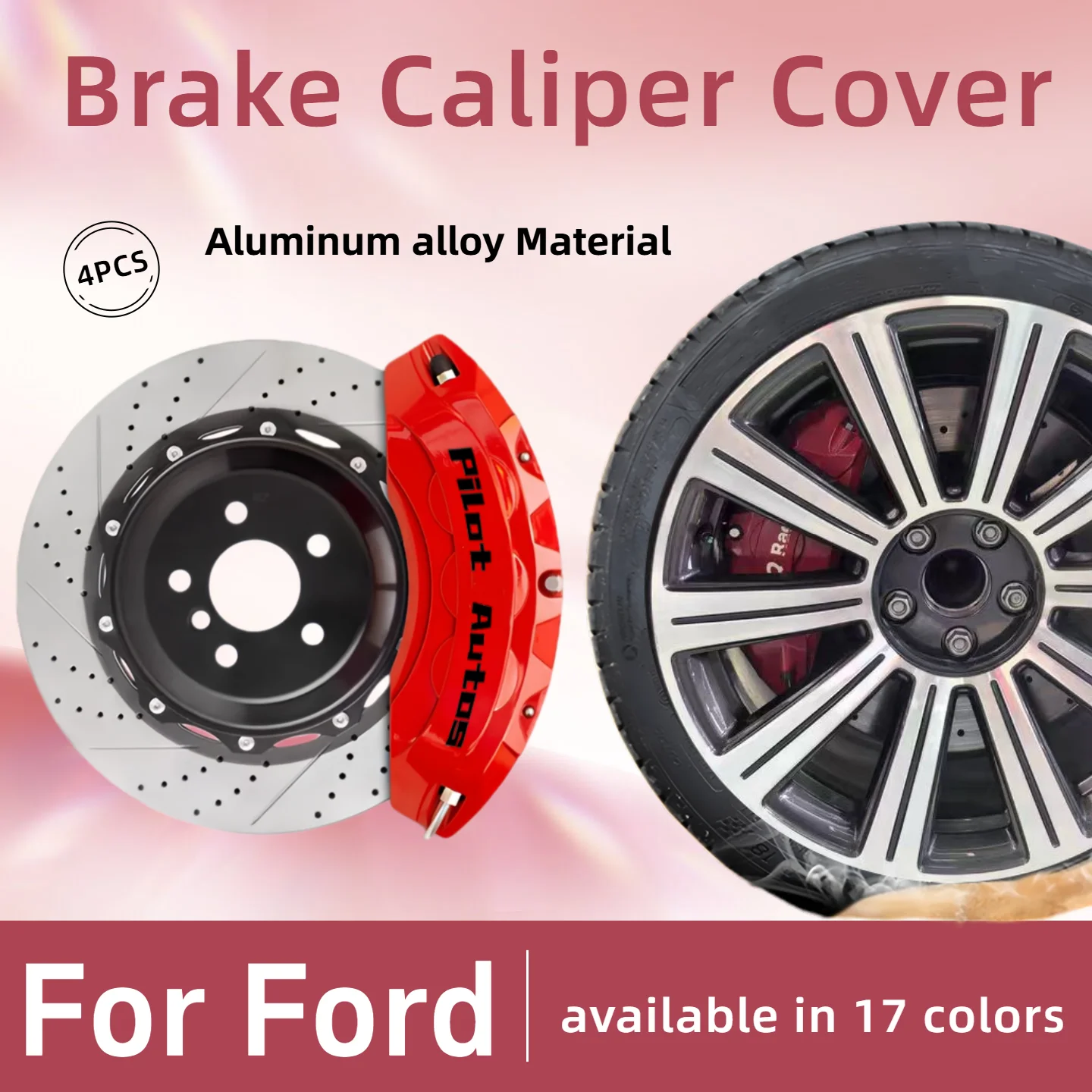 Cubiertas de Caliper de Freno Delanteras y Traseras para Autos Ford F150, Bronco, EVOS, Mustang, Ranger, Puma, Kuga, Escape, Everest, Territory, Explorer