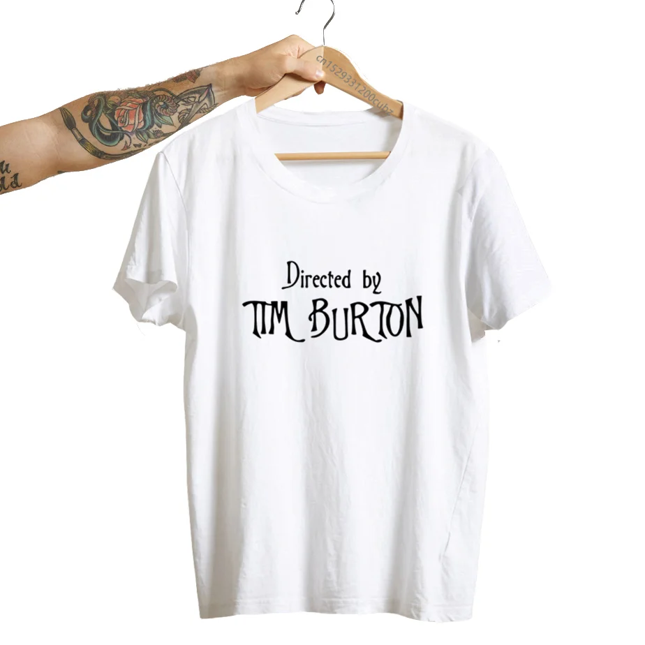 Directed By Tim Burton T-shirt Women Harajuku Summer Letter Print Classic T Shirt Casual Short Sleeve O-neck Women\'s T-shirt