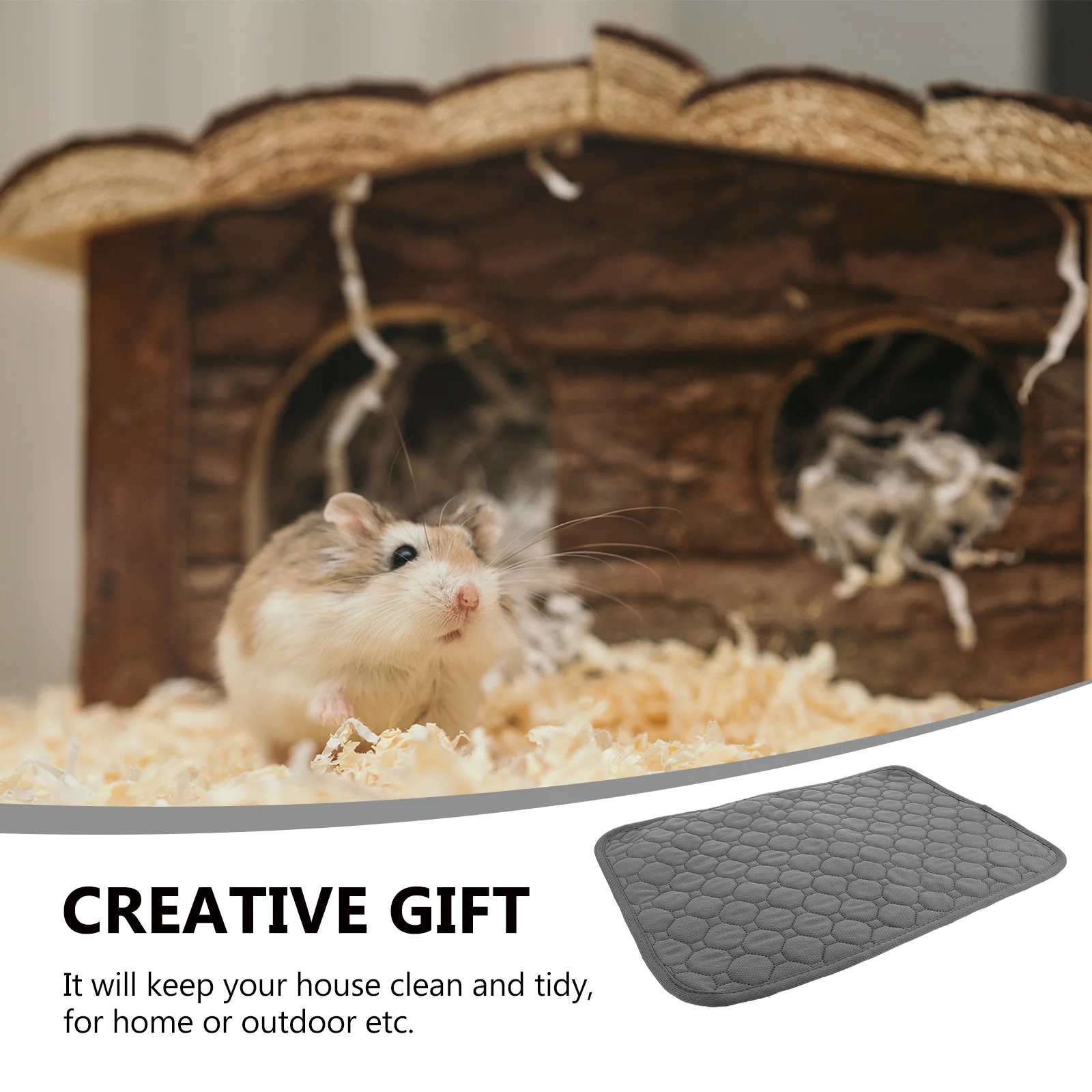 

Guinea Pig Bedding Washable Pet Cloth Mat Absorbent Reusable Cage Liner for Small Animals Comfortable Nest Mat