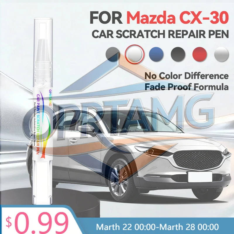

Purpose Vehicle Car Paint Repair Pen For 1996-2026 Mazda CX-30 Paint Scratch Repair Accessories White Black Sliver