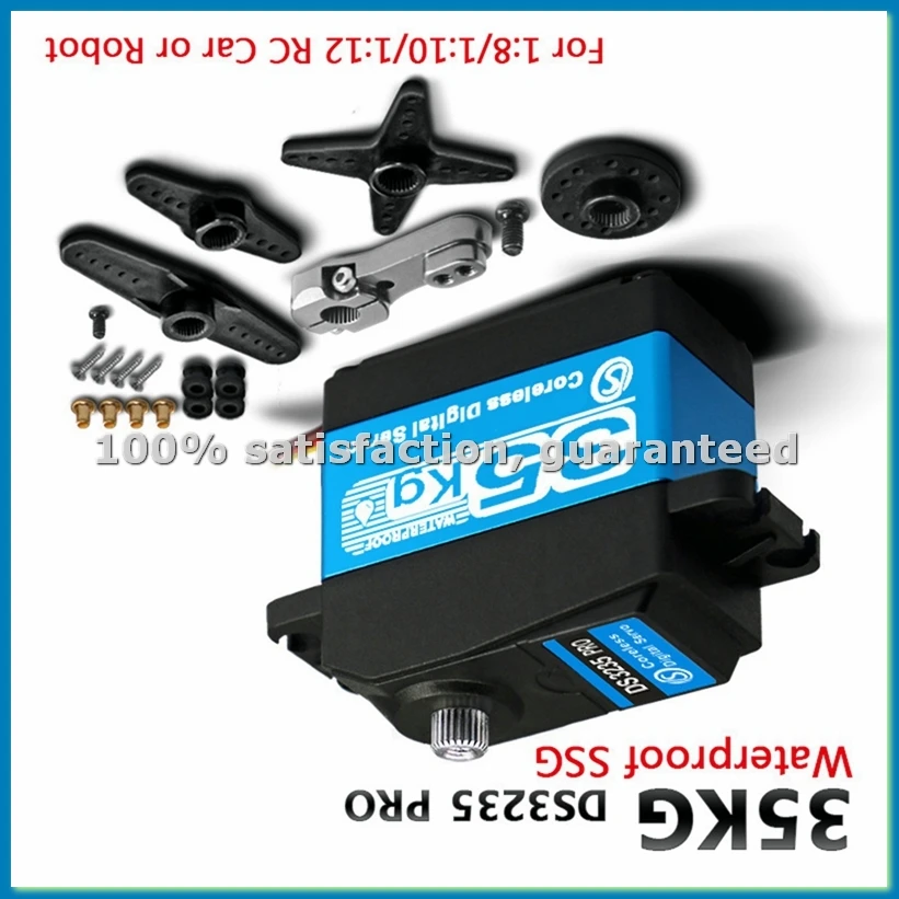 35kg Digital Servo High Torque Metal Gear Servo IP66 Waterproof High Speed Servo for 1:8/1:10/1:12 RC Car or Robot-A33R