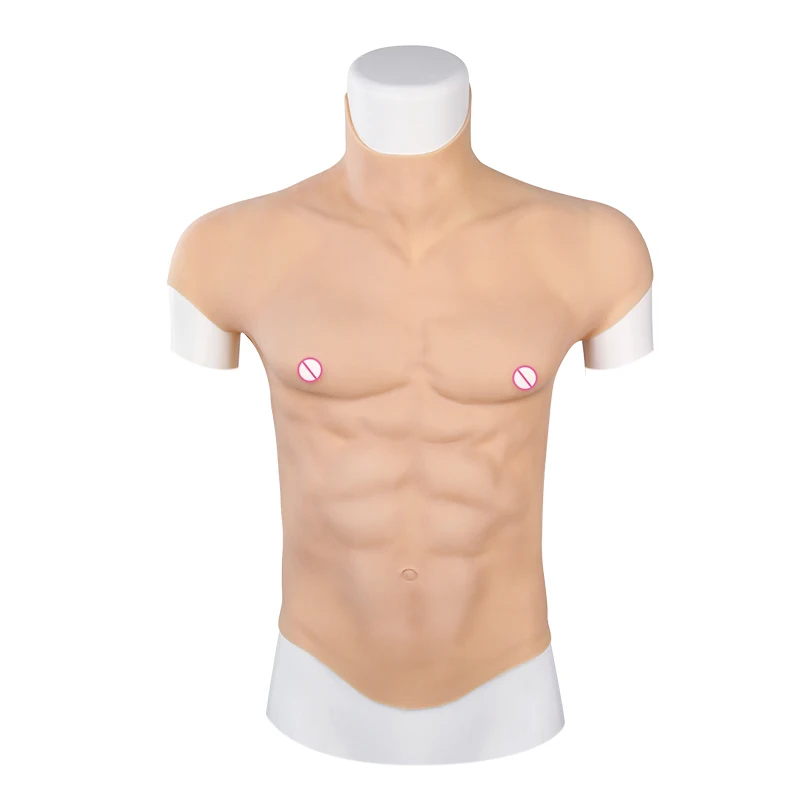 ONEFENG Strong Male Mannequin Body Muscle Fake Abdominal Cloth Coat Props Cosplay Animation Female Model Pectoral Silicone