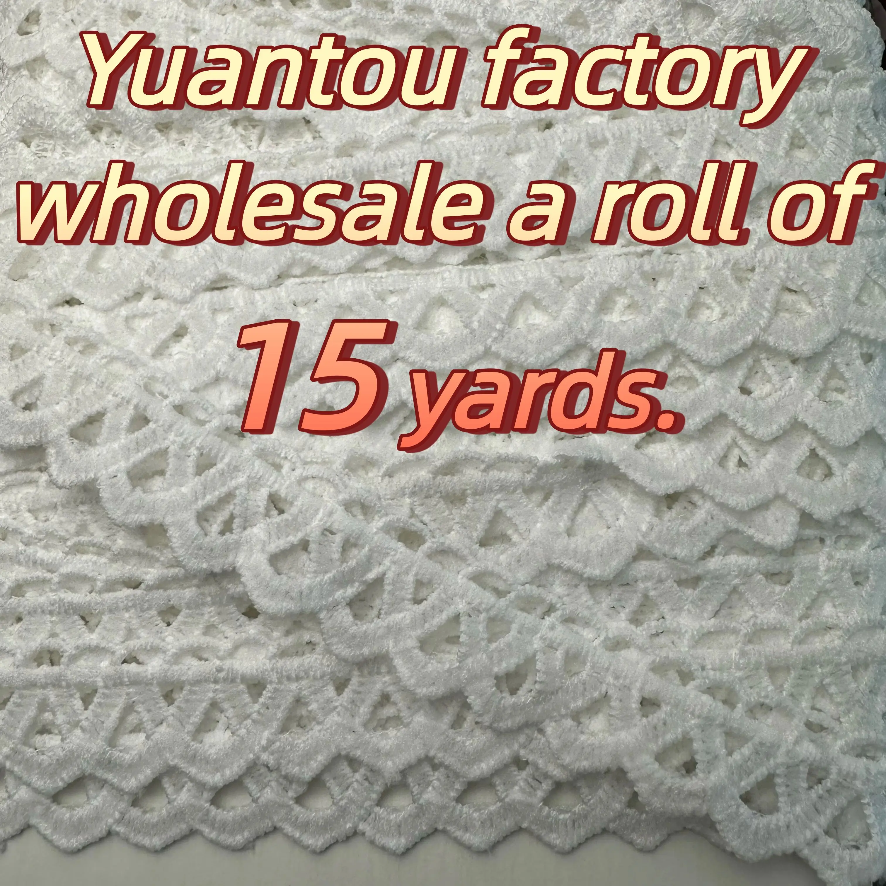 15 Yards 3 cm Spitze, 100 % Milchseide, wird für DIY-Nähmaterialien mit Baumwolle und dekorativen Bändern für Hochzeiten verwendet. Yuantou-Faktor