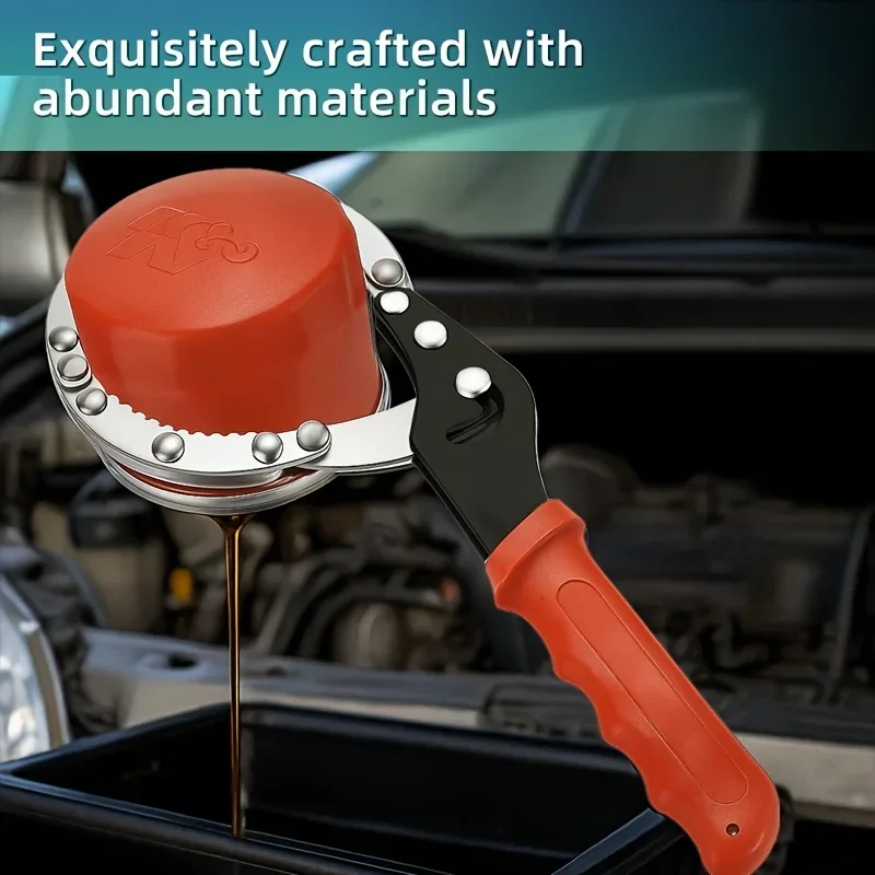 Compact Oil Filter Wrench Adjustable with Ergonomic Grip, Heavy-Duty Steel Construction for Automotive Filter Removal 3 Pack - view 5