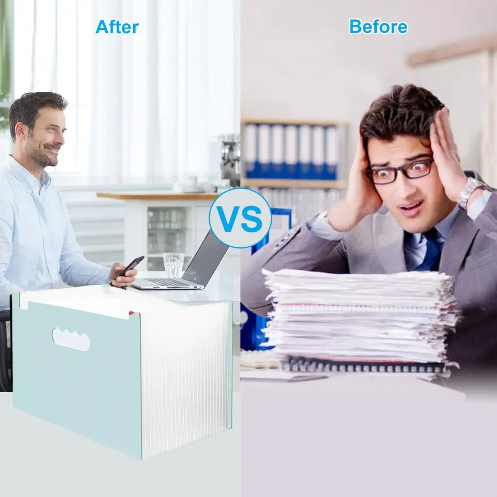 แฟ้มซองหีบเพลงที่จัดระเบียบแฟ้มเอกสารหลากสีพร้อมป้ายแฟ้มซองหีบเพลงกันน้ำ25กระเป๋าสำหรับสำนักงานบ้าน