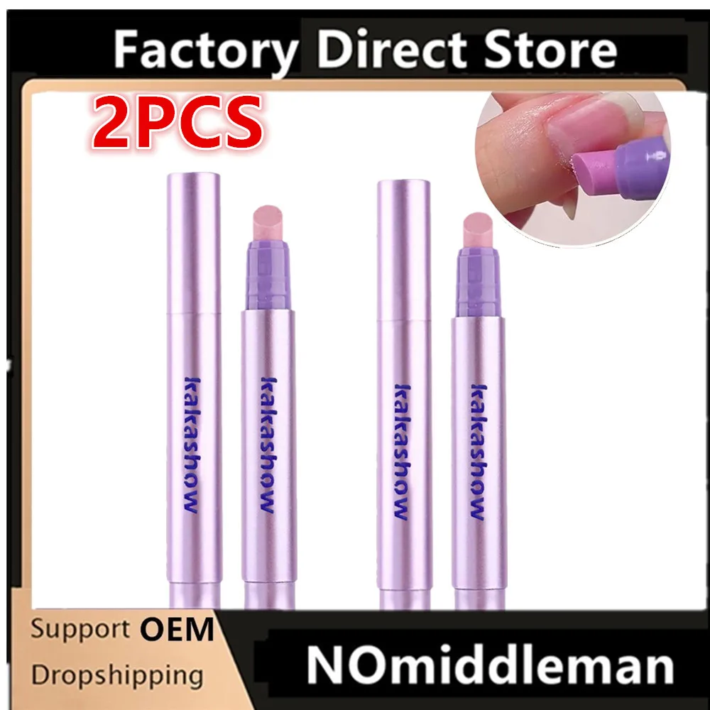 

2PCS 3-in-1 Cuticle Oil Pen DeadSkin Remover Cuticle Pusher Grinding Pen With Ceramic Tip Cuticle Remover Pen Nail Care Tool