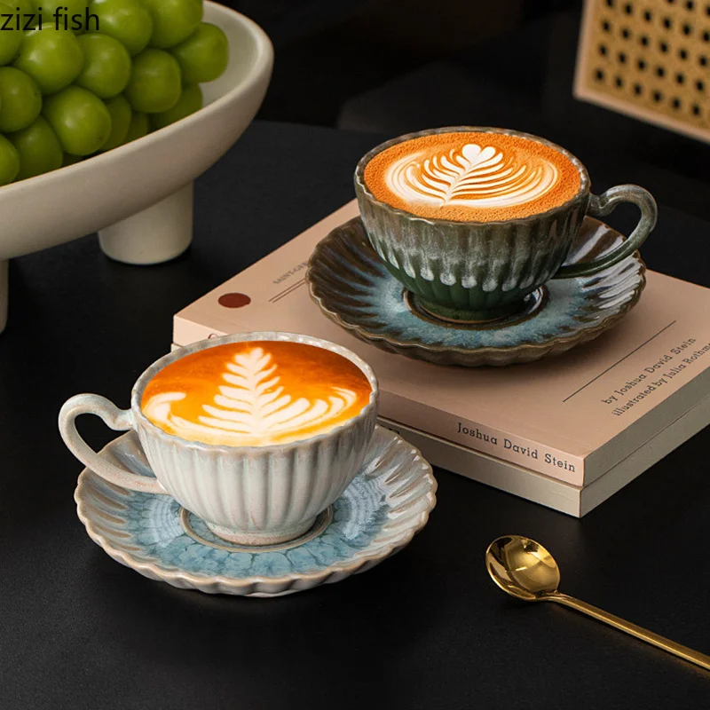 Vintage Keramik-Kaffeetasse mit Farbwechsel-Effekt, Milchtasse, Latte-Becher, Teetasse, Frühstückstasse, Haushalts-Wassertasse, Getränkebecher