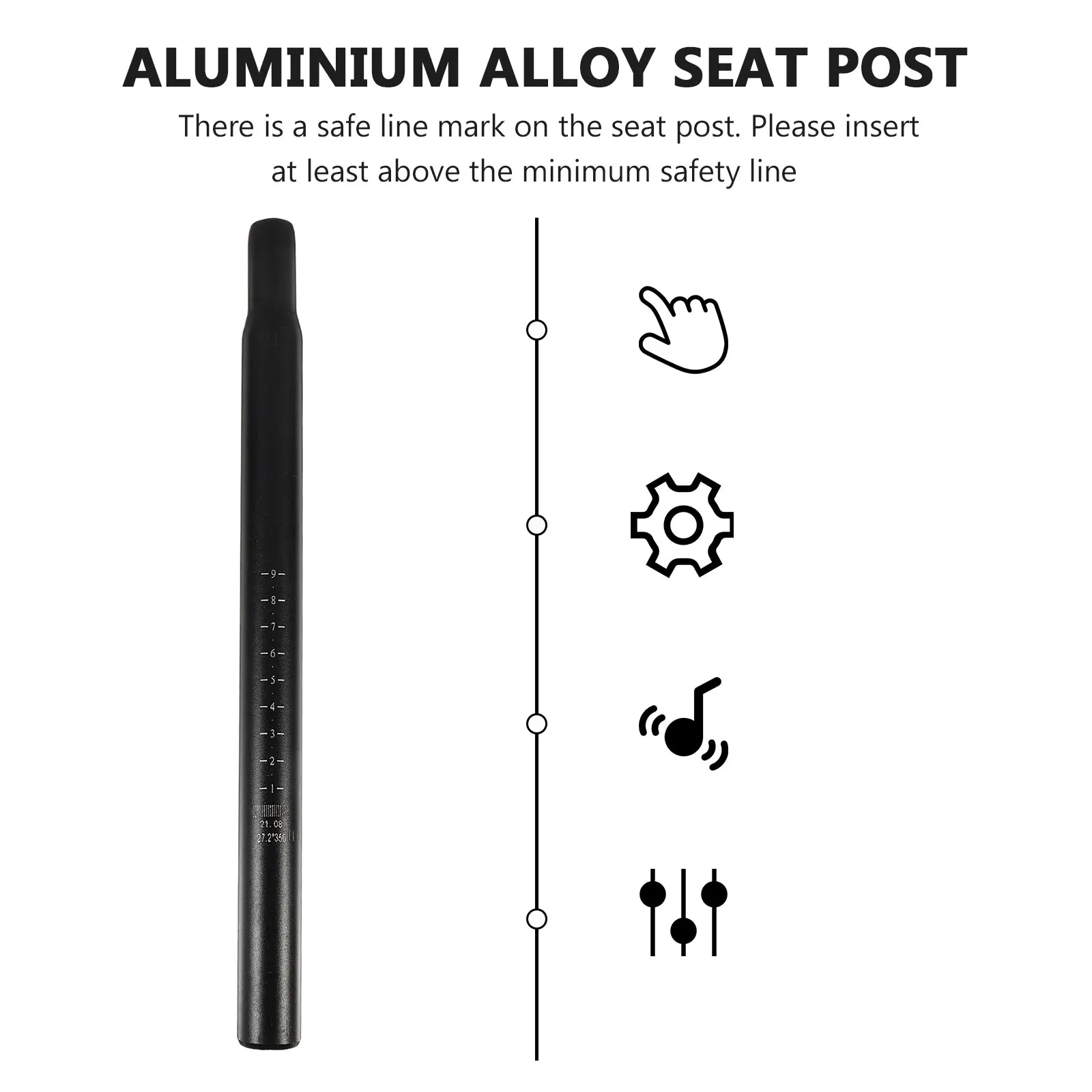 

1Pcs Professional Aluminium Alloy Seat Post for Bicycles Sturdy Trustworthy Easy Installation Bike Seat-Post Metal Seatpost