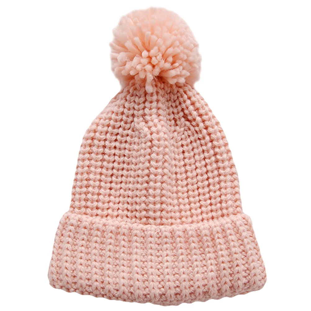

Knitted Hat Attractive Warm Boy Winter Beanie Hats Yarn Woolen Lightweight