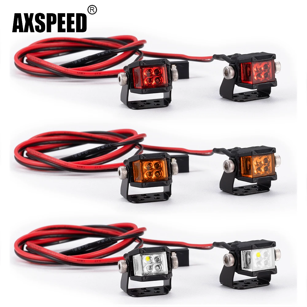 AXSPEED Simulatie Spotlight LED Verlichting Koplampen voor TRX-4 TRX-6 Axiale SCX10 Wraith 1/10 RC Crawler Auto Upgrade Onderdelen