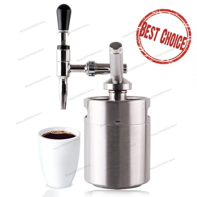 2L Nitrogen Coffee Machine Cold Brew Tea Ice Brew Stainless Steel Foaming Gun Foaming Liquid Ice Cream Machine Cold Brew Coffee