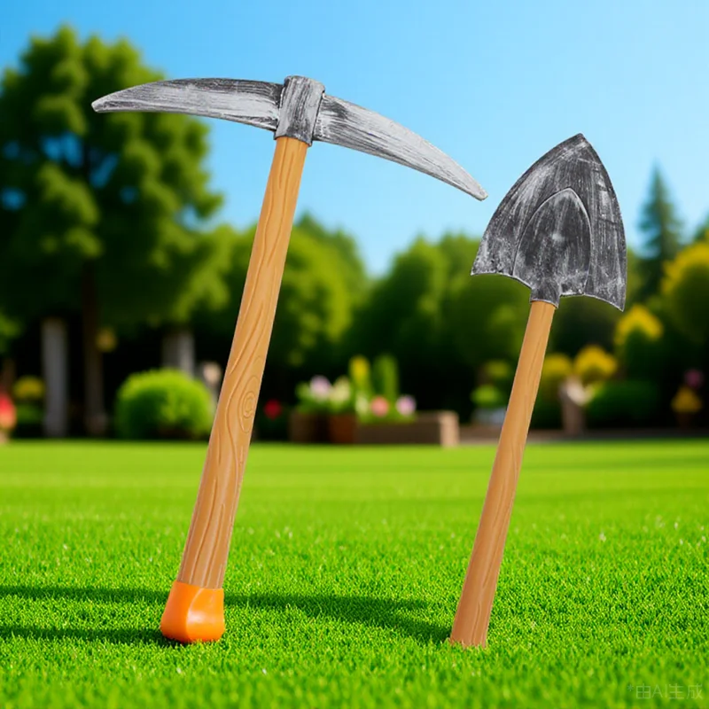 

2pcs Prop Creative Fake Pickaxe Spade Party Photography Decoration Festival Performance Ornament Props Unique Spade Pickaxe